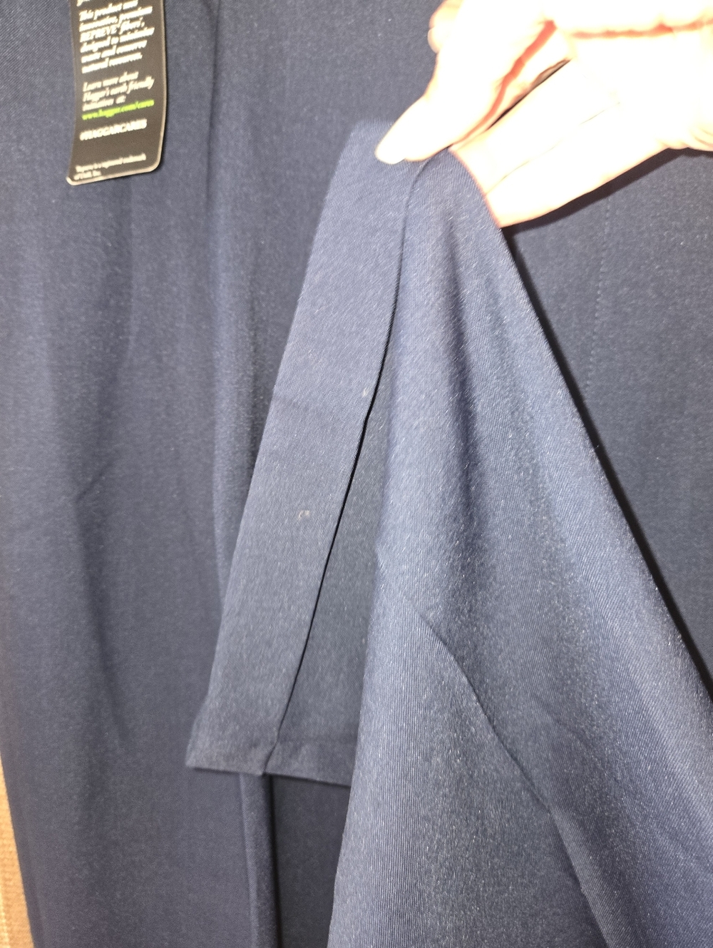 NWT Men's Haggar Classic Front Pleat Stretch Stria Navt Dress Pant 40W X 30L - Picture 7 of 12
